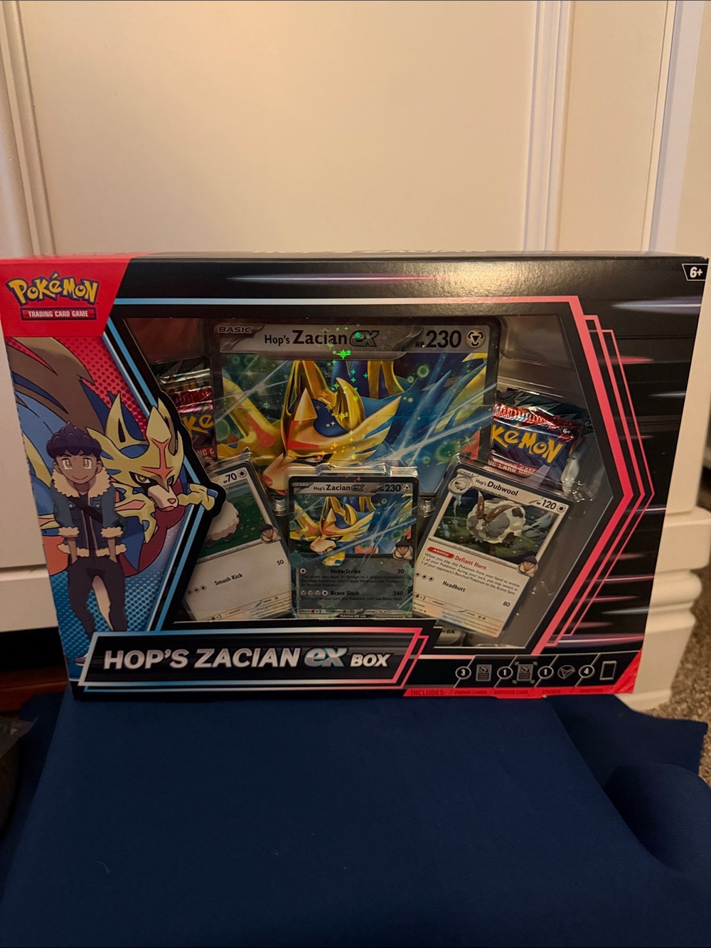 Pokemon Hop's Zacian ex Box - Blue and Gold Artwork